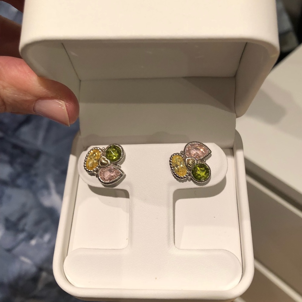 J Ripka fruity crystal earrings SS